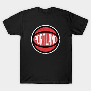 Portland Retro Ball - Black T-Shirt